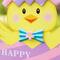 Glitzhome® 24" Easter Metal Chick Egg Yard Stake